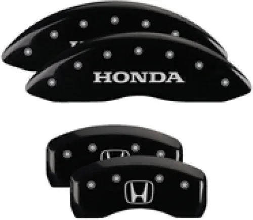 Miniatura 2 de MGP Cubiertas para calibrador - Cubiertas para calibrador de frenos 2016-2021 Honda Civic - Juego delantero y trasero - Rojo Rojo - Honda - Logotipo
