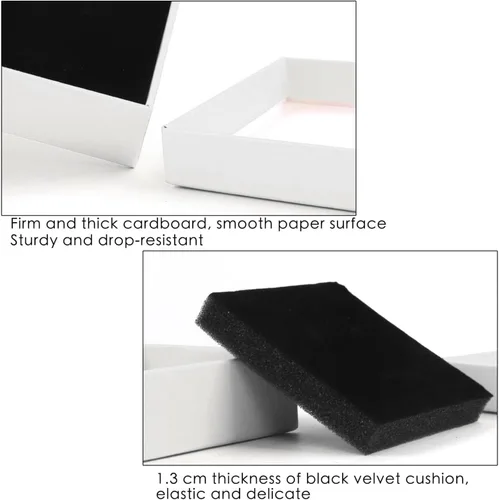 Miniatura 45 de Caja de regalo, caja de regalo, caja de regalo, 12 cajas de regalo cuadradas de cartón para joyas, caja de regalo de papel de cartón relleno