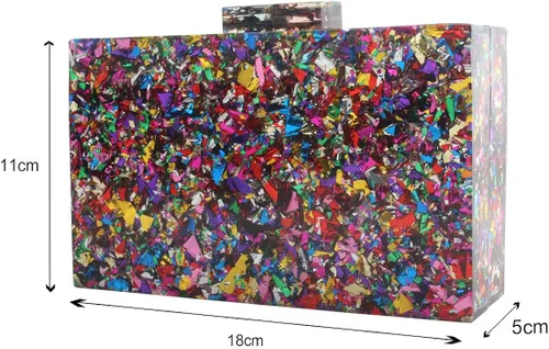 Miniatura 4 de LETODE Bolsos de mano de acrílico, bolso de plexiglás para mujer