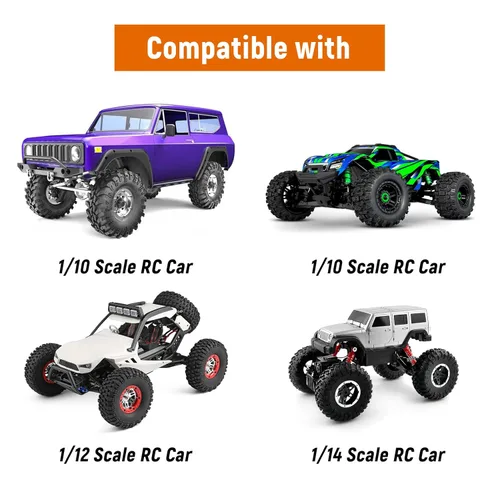 Miniatura 7 de Clips de cuerpo RC con lengüetas para 1/10 1/12 1/14 Arrma Axial SCX10 Redcat Tamiya HSP Himoto, paquete de 20 (plateado)