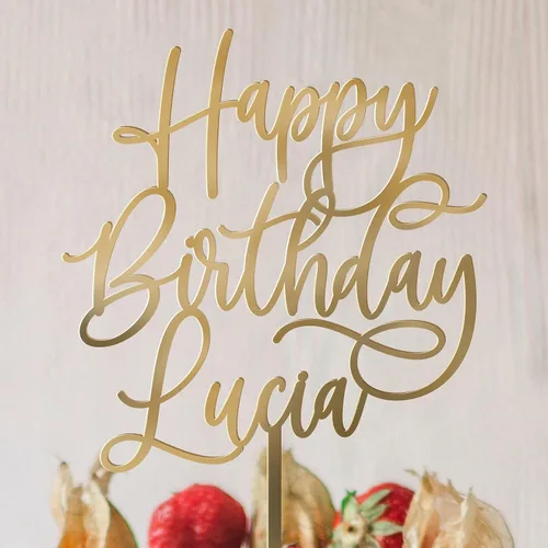 Miniatura 6 de Decoración Personalizada para Tarta de Cumpleaños/Decoración de Script Personalizada para Tarta de Cumpleaños y Fiesta/Decoración Personalizable