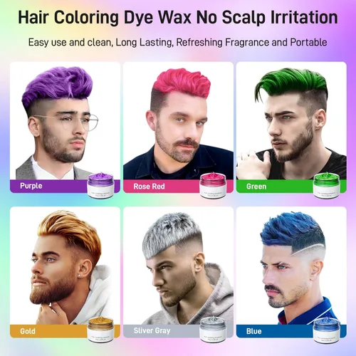 Miniatura 2 de Tinte temporal naranja para el cabello, cera temporal de color del cabello, tinte natural lavable para el cabello para mujeres y hombres, fiesta