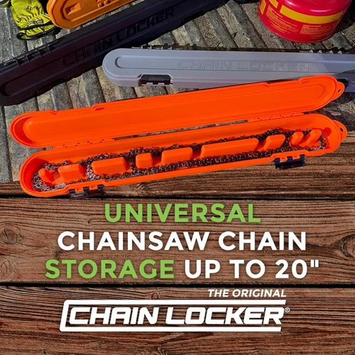 Miniatura 8 de Almacenamiento original de cadena de motosierra, estuche universal portátil para todas las cadenas de hasta 20 pulgadas de cuchillas - Puede apilar