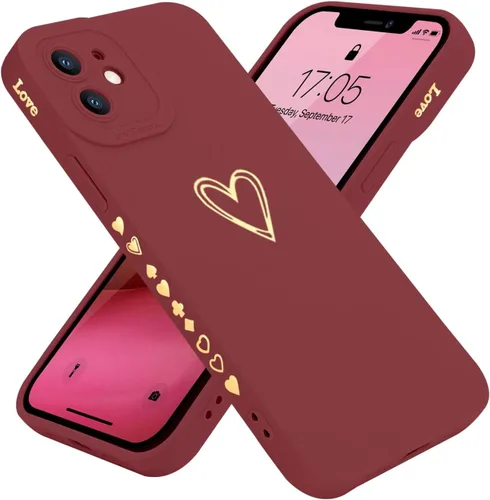 Miniatura 26 de Teageo Funda compatible con iPhone 12 Pro Max de 6.7 pulgadas para mujeres y niñas, bonito corazón de lujo