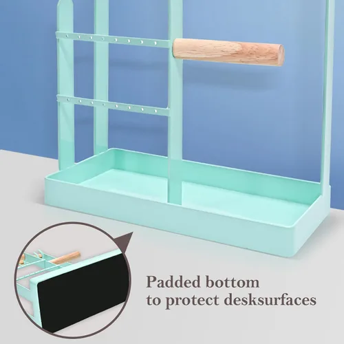 Miniatura 3 de ProCase Organizador de joyas, soporte para joyas, organizador de collares de 4 niveles con bandeja para anillos, pequeño y bonito estante