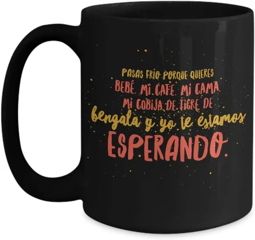 Miniatura 4 de Taza de Cafe Esperando Vaso, taza café divertidas, tazas personalizadas, coffee mug inspiradoras, taza con mensajes positivos.