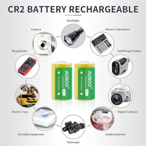 Miniatura 7 de 4 pilas CR2 15270 de 3 voltios 300 mAh + cargador de batería recargable rápido de 3 V CR2 baterías CR2-4