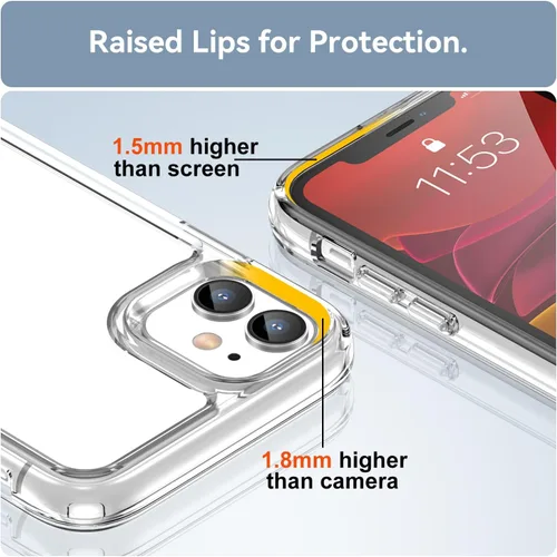 Miniatura 5 de Funda para iPhone 11: cubierta de teléfono a prueba de golpes de grado militar con protector de pantalla de vidrio templado, antiarañazos y Cristal