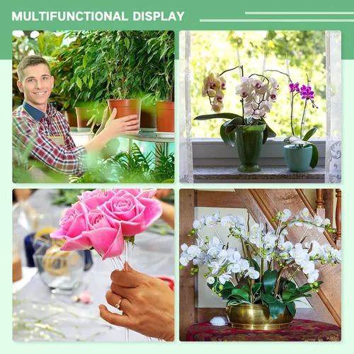 Miniatura 5 de Vicenpal 30 Pcs 16 Inch Clear Acrylic Rods 2 mm Plant Stakes Acrylic Dowel Rods Plant Support Stakes Round Strip Sticks for Party DIY Crafts