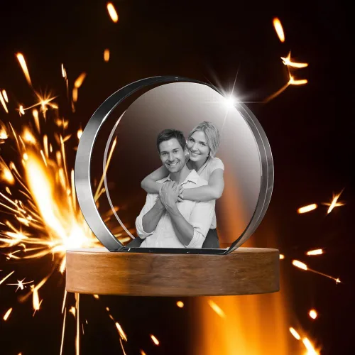 Miniatura 11 de Foto de Cristal 3D, Regalos Personalizados del Día de la Madre para Mujeres Hombres Esposa Marido Mamá Padre, Regalos Personalizados con Grabado