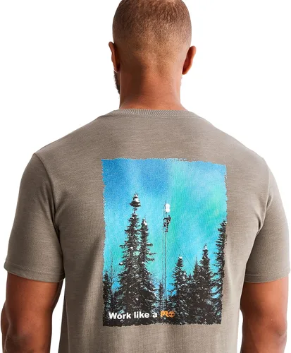 Miniatura 5 de Timberland PRO Camiseta de manga corta con estampado de luces del norte Hw