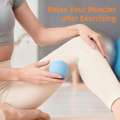 Miniatura 3 de Pelotas de lacrosse de masaje para liberación miofascial, terapia de puntos gatillo y terapia de yoga, bola de masaje de pies para aliviar la Azul