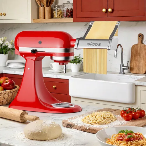 Miniatura 3 de Accesorio para hacer pasta para batidora de pie KitchenAid, accesorio para máquina de pasta KitchenAid con placa metálica desmontable, incluye