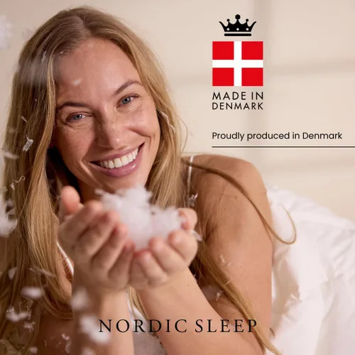 Miniatura 9 de FOSSFLAKES Nordic Sleep - Almohada quiropráctica mediana con funda, almohada cervical ergonómica firme para apoyo y alineación, cojín rectangular