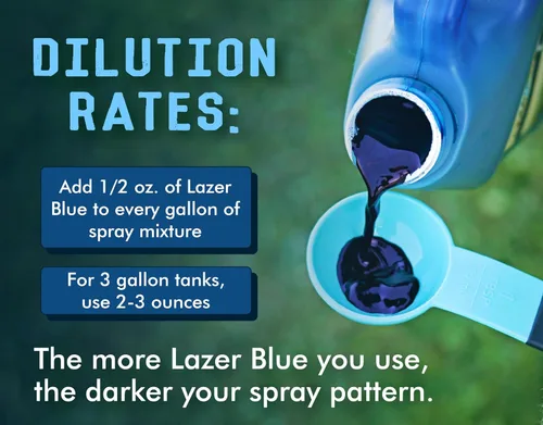 Miniatura 7 de Liquid Harvest Lazer - Indicador de patrón de aerosol concentrado azul, 8 onzas, tinte perfecto para malas hierbas, marcado de fertilizante