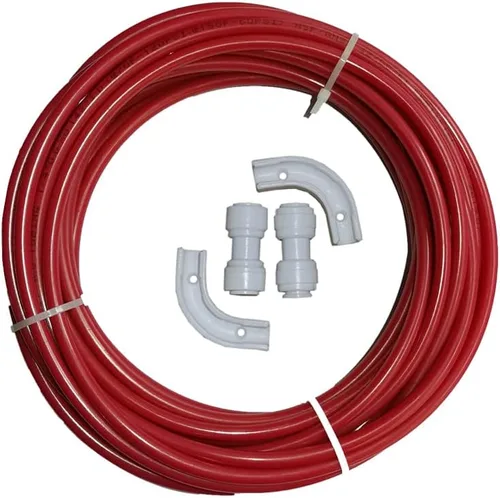 Miniatura 5 de Tubo de 1/4 de pulgada O.D. Longitud del tubo 32.8 pies (32.8 ft) Tubo de filtro de agua RO blanco PE, uso con sistemas de ósmosis inversa, filtros