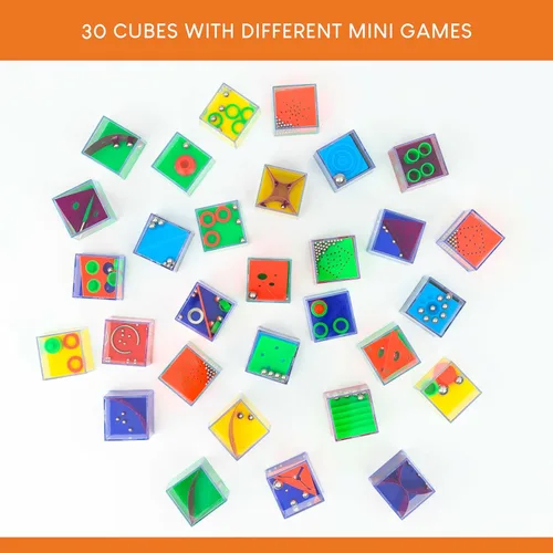 Miniatura 5 de BONNYCO Cubos de Rompecabezas Mentales para Niños, Paquete de 30. Rellenos para Bolsas de Golosinas de Piñata para Niños de 3-5 y 4-8 años, Regalos