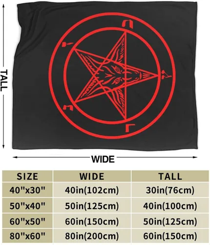 Miniatura 3 de Baphomet Satan Symbol - Manta térmica, ligera, súper suave y cálida para todas las estaciones, para sofás