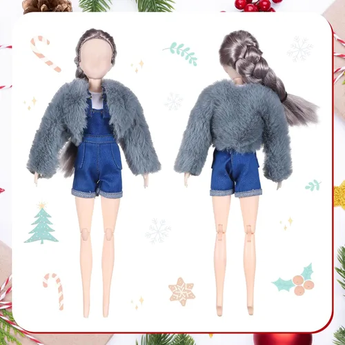 Miniatura 5 de Bencailor 6 piezas de ropa de muñeca para muñeca de verano de 11.8 pulgadas, accesorios de atuendo, abrigo de invierno, tops, traje de baño