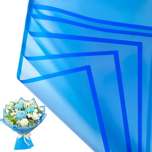Miniatura 16 de Jutieuo 20 hojas de papel de regalo de flores negras, papel floral coreano translúcido impermeable para ramos de flores, embalaje de regalo, Borde