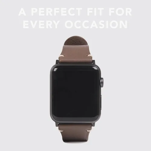 Miniatura 2 de SLG Correa italiana Buttero de cuero para Apple Watch de 1.496 in, 1.575 in, 1.614 in, 1.654 in, correa curtida vegetal para Apple Watch Series