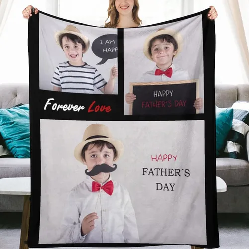 Miniatura 14 de Manta personalizada con texto fotográfico, manta con imagen para bebé, madre, padre, adultos, amigos, amantes, perros, mascotas, manta de franela