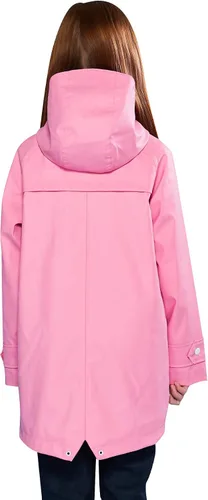 Miniatura 2 de SOLOCOTE Chaqueta impermeable de goma con capucha para niños, impermeable, resistente al viento, talla 5-14 años