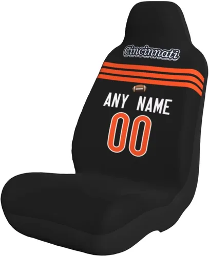 Miniatura 23 de Fundas de asiento de coche de fútbol personalizadas, accesorios personalizados para automóvil, regalos de Arizona con nombre y número, funda
