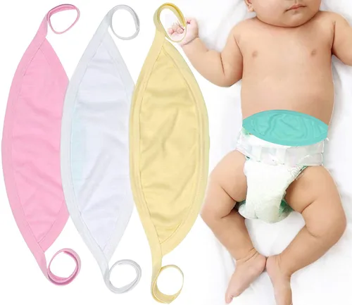 Miniatura 23 de ToBeInStyle Paquete de 3 Cómodas Fajas Abdominales para Bebés Recién Nacidos - Pastel - Talla Única Paquete de 3: Pastel