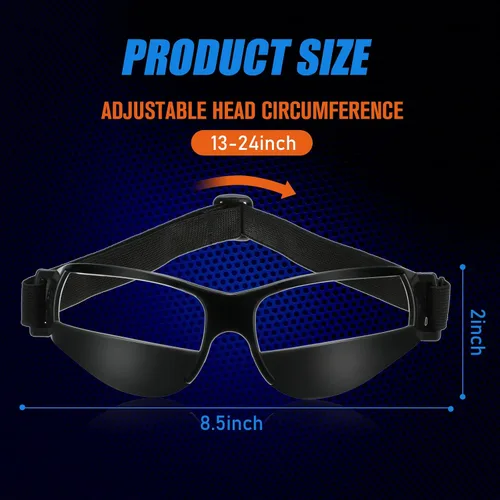 Miniatura 5 de Gafas de Baloncesto para Driblar - Gafas Deportivas Ajustables de Baloncesto en Negro - Equipo de Entrenamiento de Baloncesto
