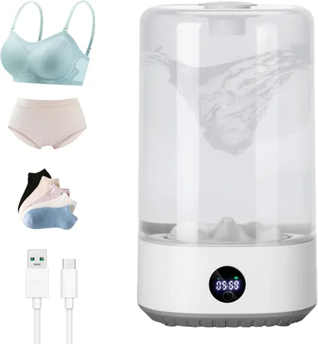 Miniatura 10 de Mini lavadora portátil de 4 litros, lavadora compacta inalámbrica recargable para ropa interior, ropa de bebé, ropa para mascotas, ideal