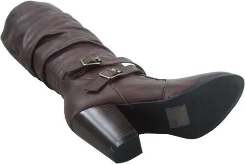 Miniatura 4 de Forever Link FZ-Safety-52 - Botas de tacón grueso con cremallera completa para mujer
