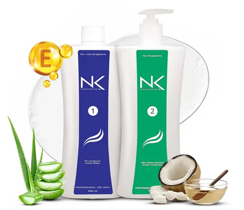 Miniatura 10 de NK Professional Care Tratamiento alisador de cabello con queratina para todo tipo de cabello, nutre, reconstruye y suaviza el cabello, 15.2 fl oz