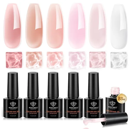 Miniatura 24 de modelones Juego de Base y Capa Superior para Esmalte de Uñas en Gel, 3 Piezas Base de Goma y Capa Superior de Gel Transparente Brillante y Mate a