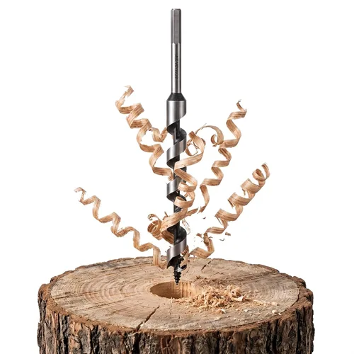 Miniatura 24 de SOMADA Broca de taladro de 1-1/2 pulgadas x 6-1/2 pulgadas para madera, vástago hexagonal de cambio rápido de 1/4 pulgadas, broca larga de tres