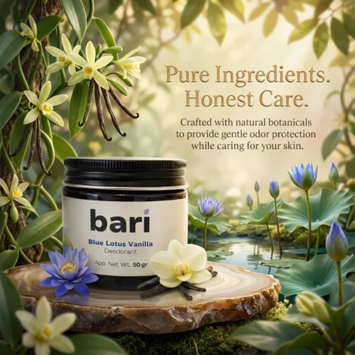 Miniatura 7 de Bari Blue Lotus - Desodorante de vainilla – 1.76 oz de desodorante natural sin aluminio para una frescura duradera, amigable con la piel sensible