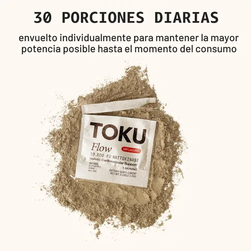 Miniatura 7 de Toku Nattokinase 10,800 FU Suplemento con Vitamina K2 MK7 y Beta Glucano de Avena, Polvo de Apoyo para la Circulación Diaria, Mezcla de Bebida a