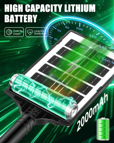 Miniatura 2 de Luces solares para exteriores, 5000LM -6500K, luz solar IP66 impermeable para exteriores con sensor de movimiento y atardecer a amanecer, luz solar