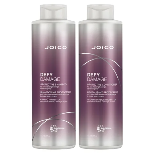 Miniatura 10 de Joico Champú y acondicionador protector Defy Damage Para cabello teñido Fortalece los lazos y conserva el color del cabello Con aceite