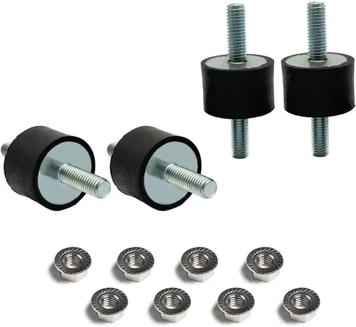 Miniatura 8 de 4 piezas M8 30 x 20 mm soportes de aislante de goma con un solo perno amortiguador con 4 piezas de tuercas de seguridad, soportes de aislamiento
