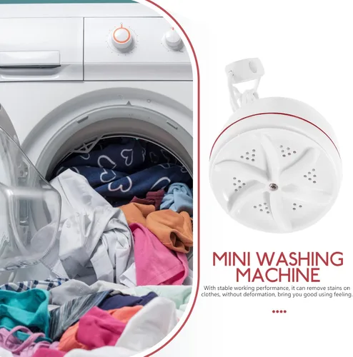 Miniatura 2 de Balacoo Mini lavadora portátil con turbina alimentada por USB, para viajes, viajes de negocios, uso en apartamentos, pequeña lavadora de ropa ligera
