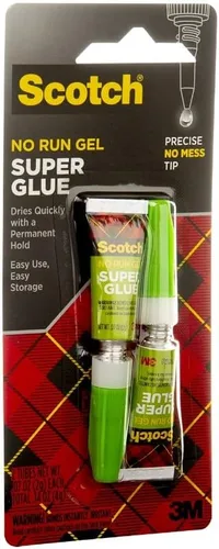 Miniatura 6 de Scotch Super Glue Gel, 0.07 onzas, paquete de 2, se seca rápidamente con un agarre permanente (AD112)