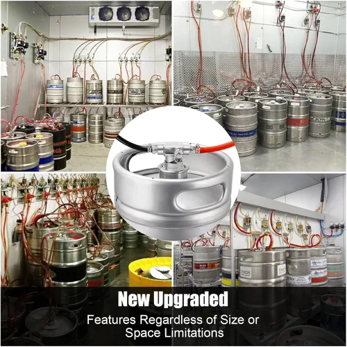 Miniatura 7 de MRbrew Todos los acopladores de barril de acero inoxidable de perfil bajo, acoplador del sistema Sankey D, dispensador de grifo de barril de ahorro