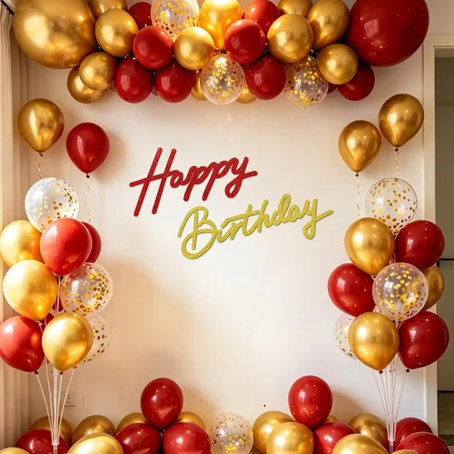 Miniatura 31 de TONIFUL Cartel de feliz cumpleaños para telón de fondo, pancarta de fieltro negro, incluye pegamento de puntos, perfecto para telón de fondo