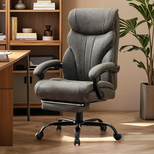 Miniatura 9 de Sillas de oficina grandes y altas con reposapiés, silla ergonómica para juegos de 500 libras de ancho, sillas de computadora ejecutivas reclinables