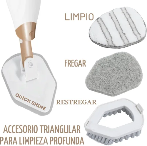Miniatura 7 de Quick Shine Ultimate Gold Spray Mop Kit Kit todo en uno de 11 piezas con accesorios intercambiables Limpiador de piso incluido No necesita