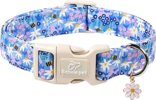 Miniatura 16 de Collar de otoño para perro, lindo collar de cachorro con hojas de otoño, ligero, cómodo, ajustable, para mascotas pequeñas, medianas y grandes