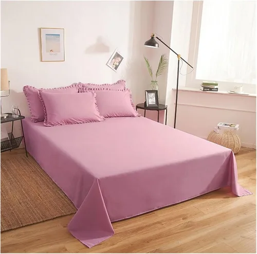 Miniatura 4 de Cama, Color sólido Dormitorio Juego de ropa de cama compatible con Queen Matrimonial Cama Doble Edredón Funda de Edredón Funda de Almohada Sábanas