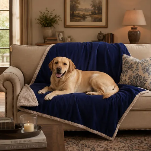 Miniatura 28 de Kritter Planet - Manta impermeable para perros, reversible, a prueba de agua, para sofá, cama y coche, fundas lavables para sofá para perros