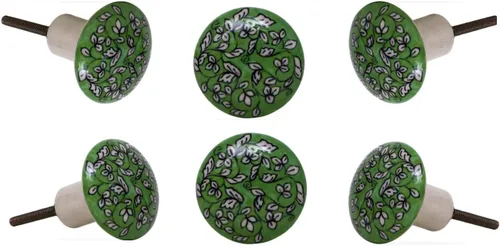 Miniatura 13 de TRINCA-FERRO Juego de 6 pomos de puerta interiores/exteriores para cajón, cajones de aparador, pomos decorativos de cerámica modernos para cocina